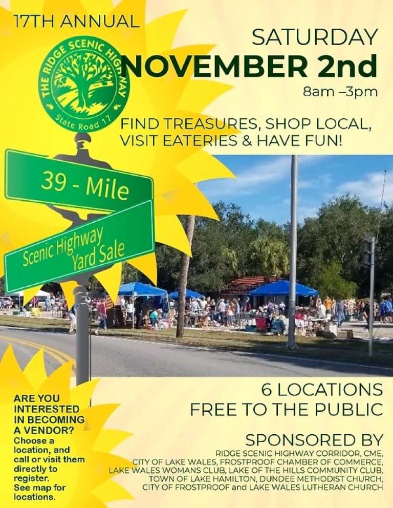 39-Mile Scenic Highway Yard Sale Happening Nov. 2