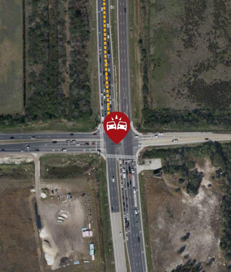 Three Vehicle Accident at Hwy. 27 in Lake Wales Causing Backup