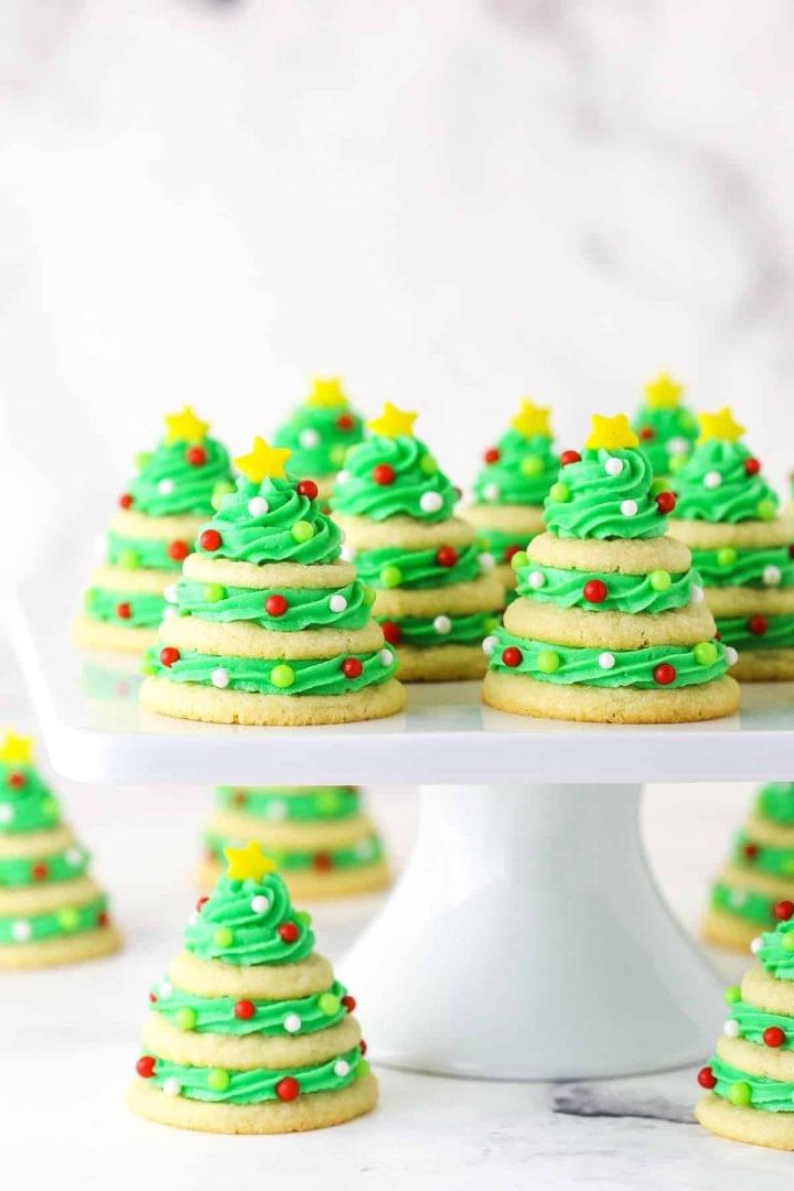 Stacked Christmas Tree Cookies By Life, Love & Sugar