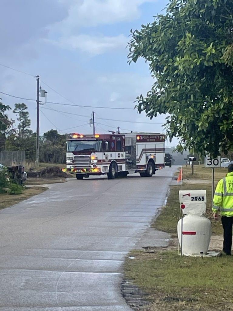 Power Pole Struck by Vehicle in Lake Wales Neighborhood